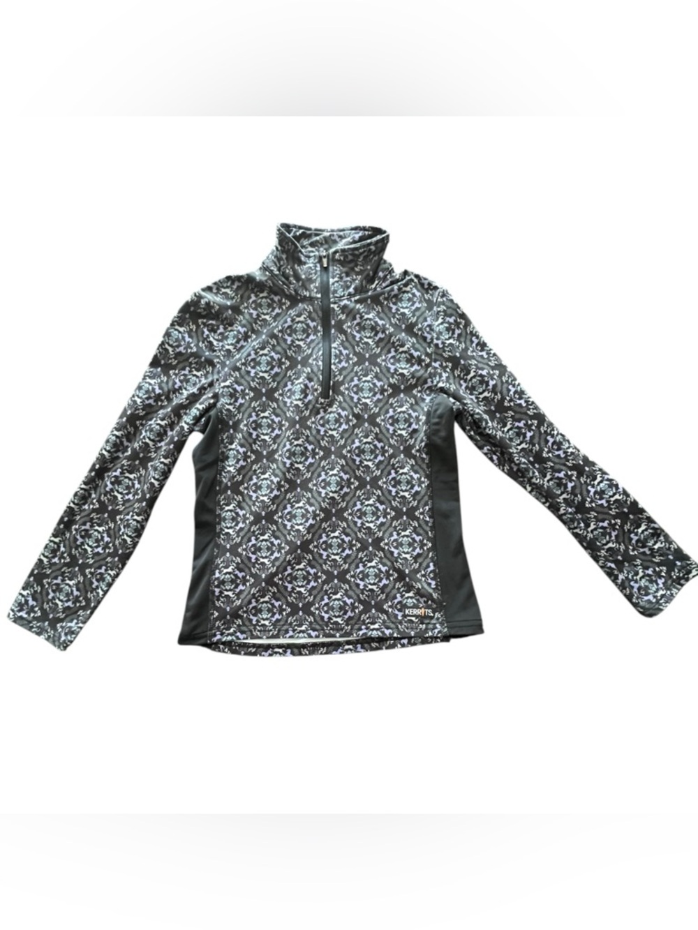 Kerrits Youth Small Horse Print 1/4 Zip Riding Pullover Equestrian Base Layer